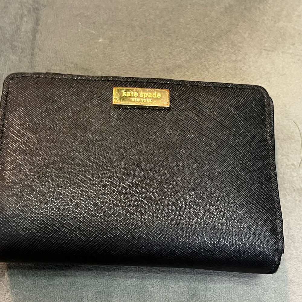 Kate Spade Black Bifold Leather Wallet